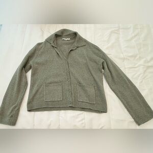 Abercrombie and Fitch Women's Green Cardigan Sweater